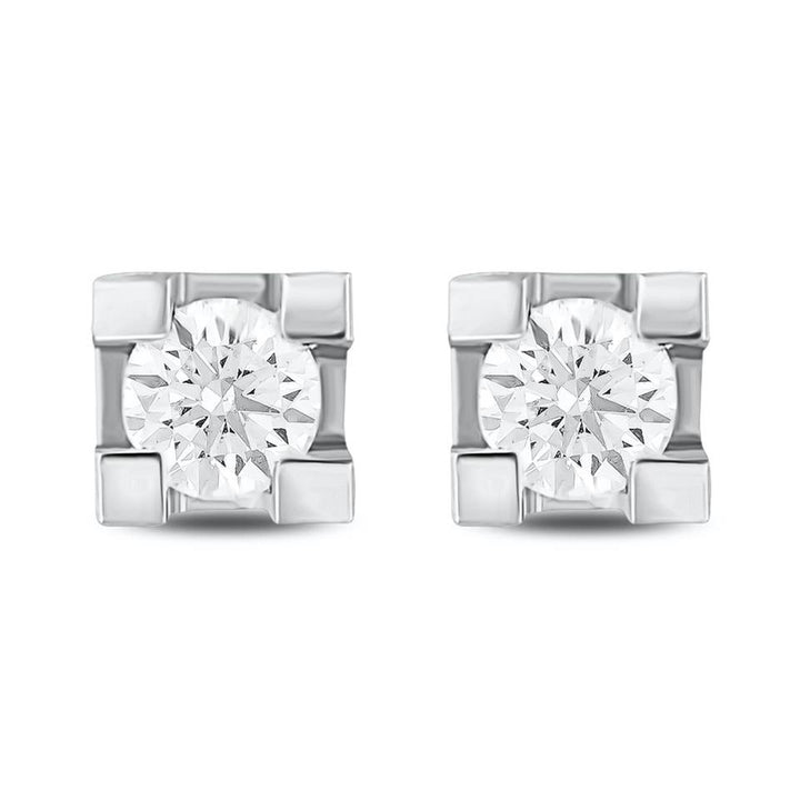 0.18ct Tektaş Pırlanta Küpe