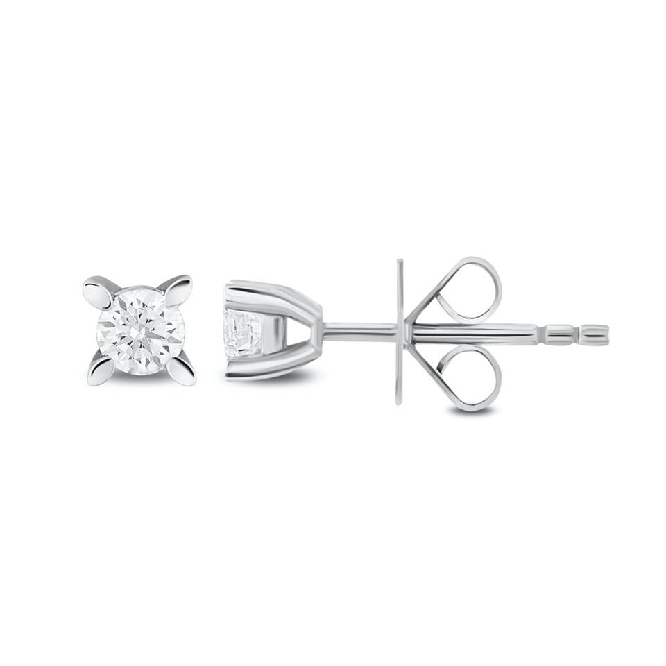 0.27ct Tektaş Pırlanta Küpe