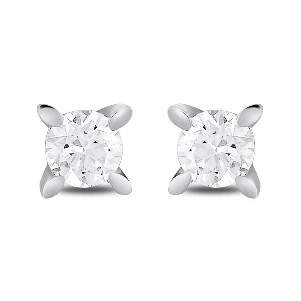 0.48CT Tektaş Pırlanta Küpe