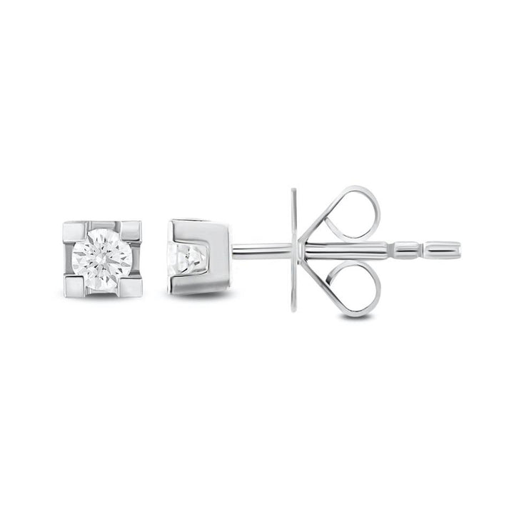 0.18ct Tektaş Pırlanta Küpe