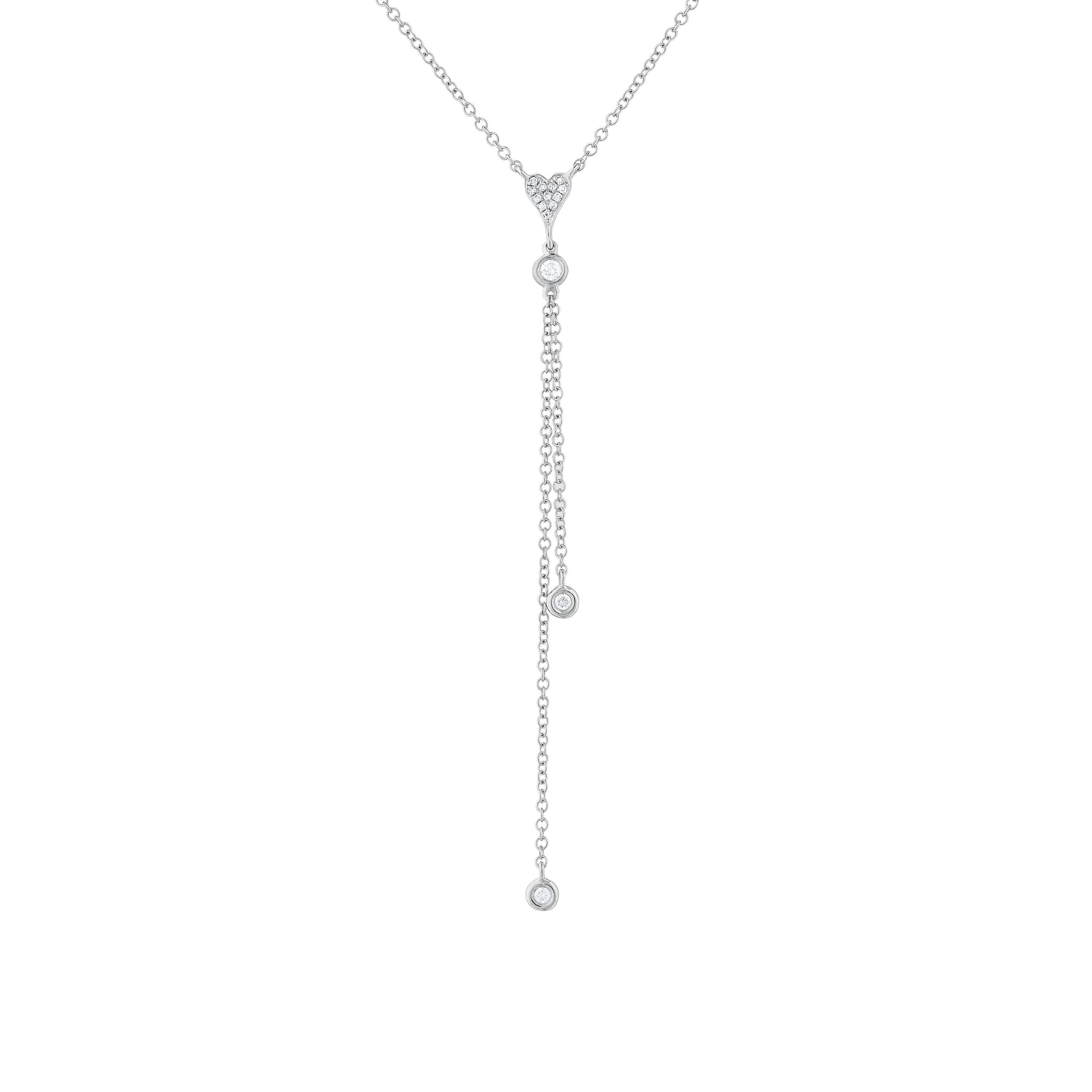 0.08ct Kalp Tasarım Pırlantalı Kolye