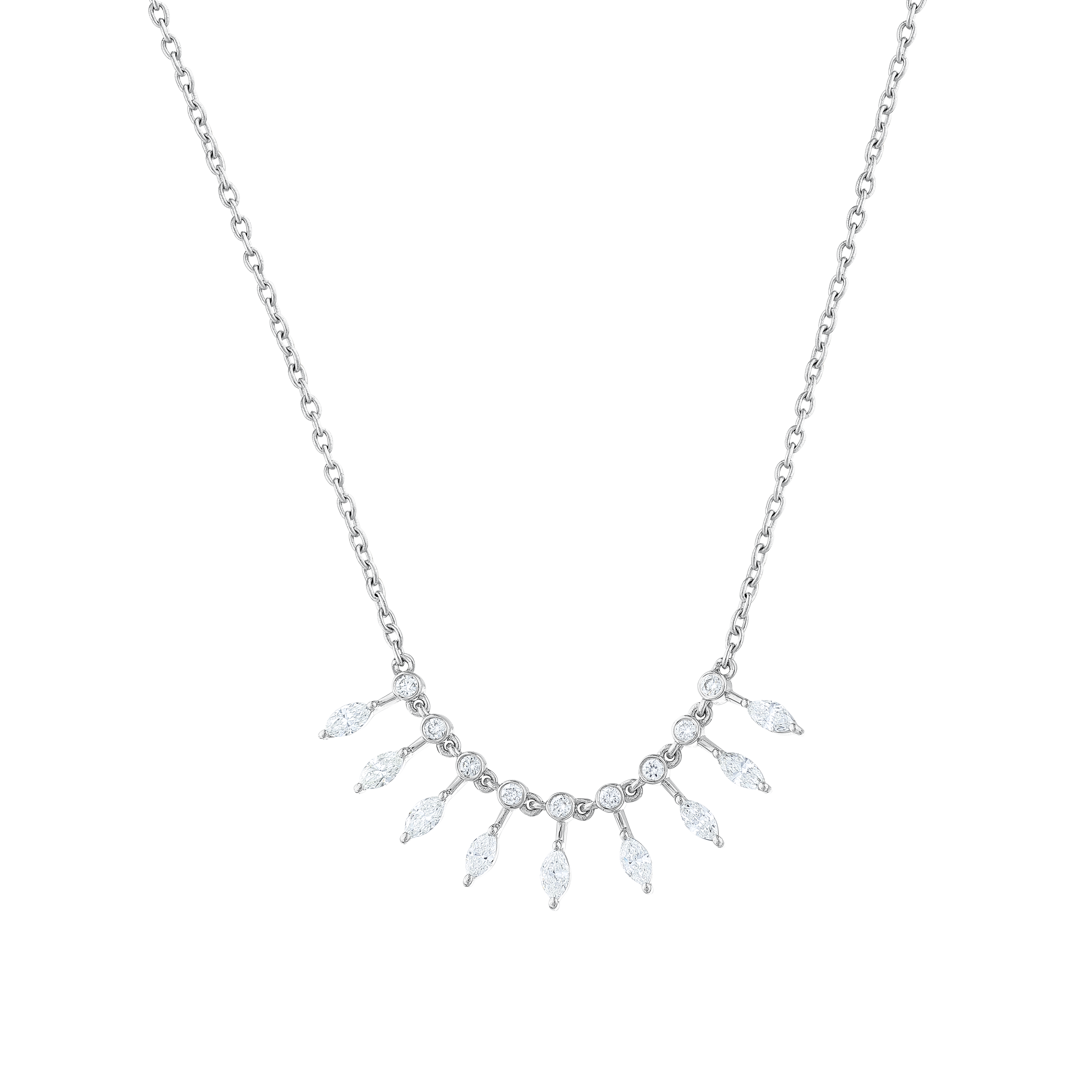0.69ct Markiz Kesim Pırlantalı Choker Kolye