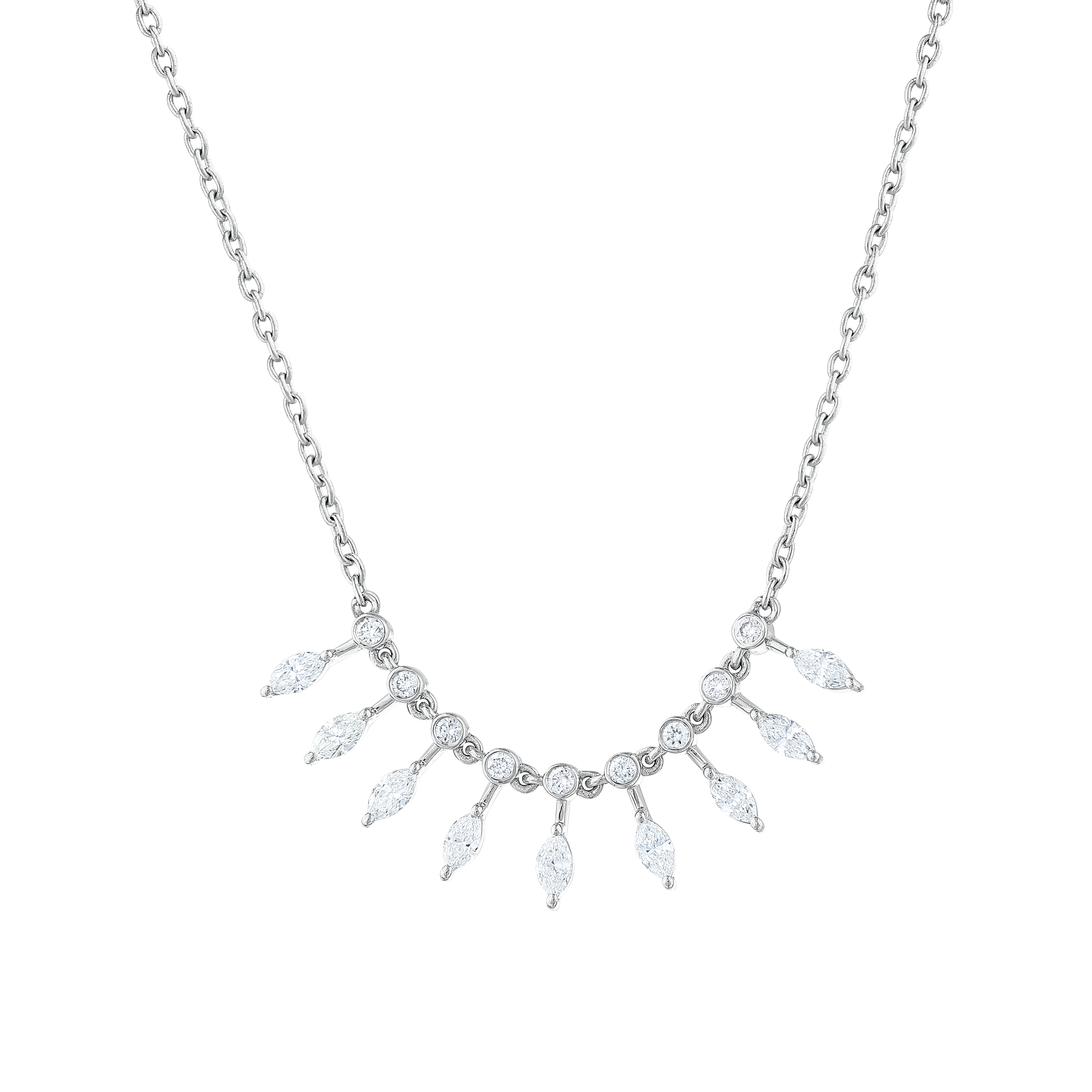 0.69ct Markiz Kesim Pırlantalı Choker Kolye