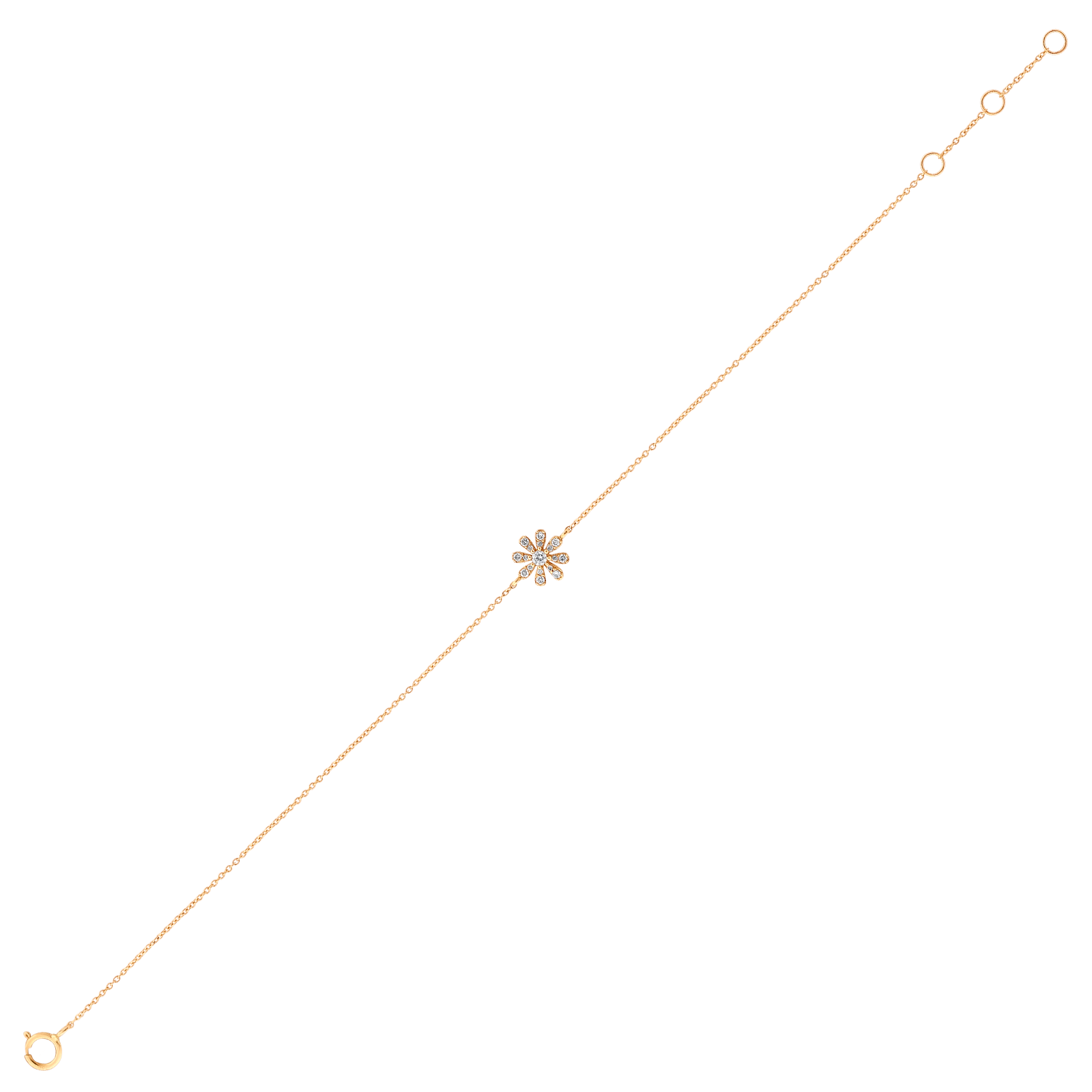 0.19ct Pırlantalı Çiçek Bileklik