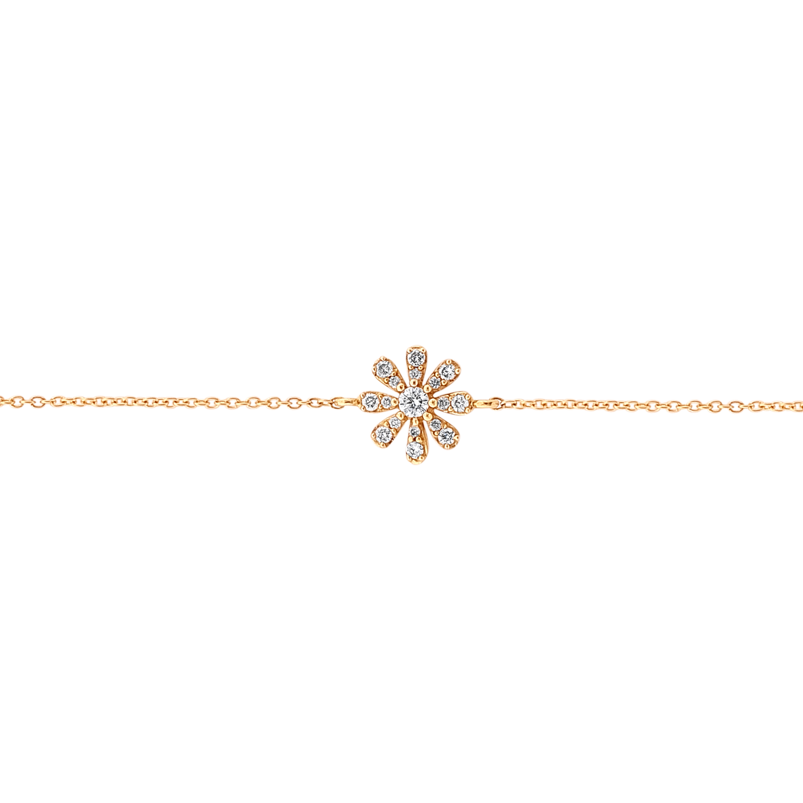 0.19ct Pırlantalı Çiçek Bileklik