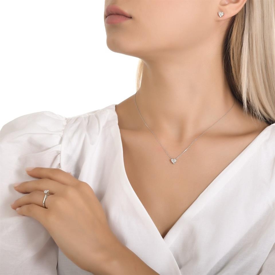 0.27ct Kalp Figürlü Pırlanta Tasarım Kolye