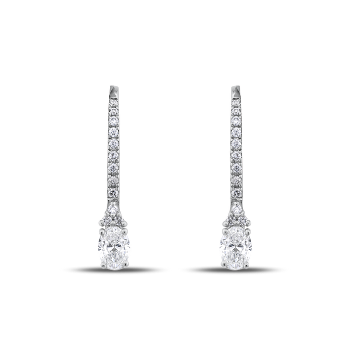 0.46ct Damla Pırlantalı Küpe