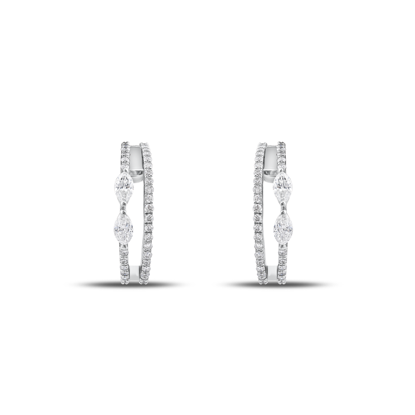 0.76ct Damla Pırlantalı Küpe