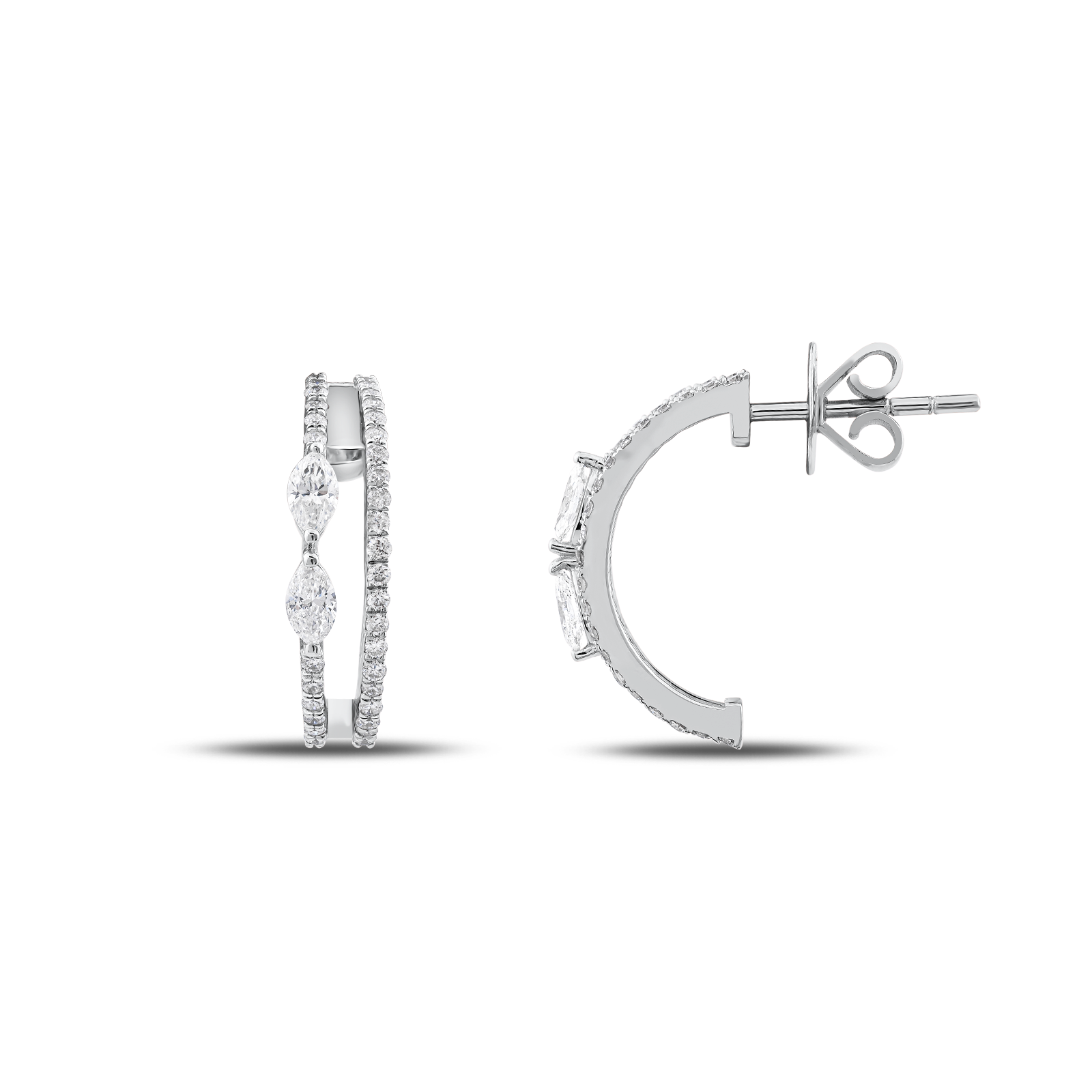 0.76ct Damla Pırlantalı Küpe