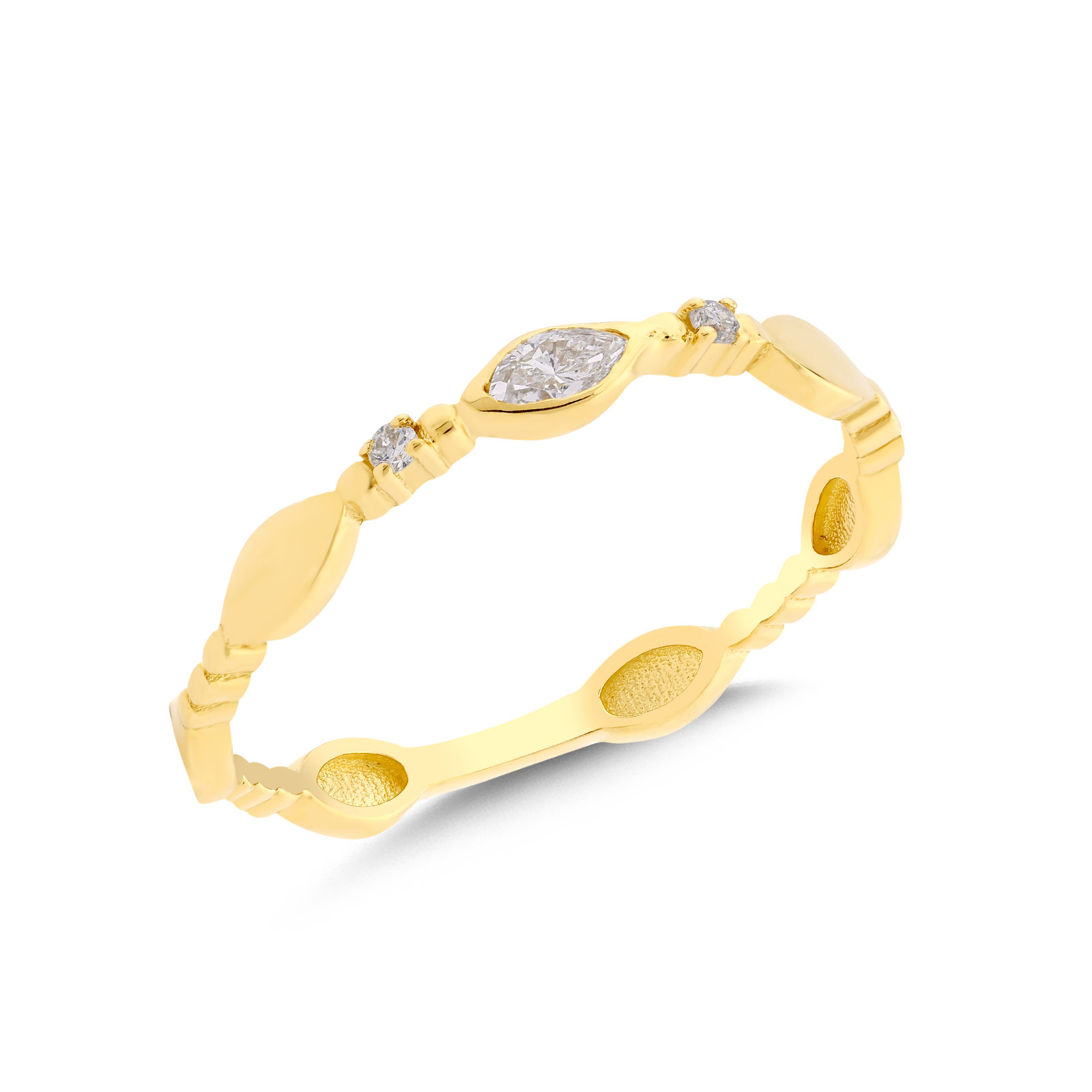 0.11ct Markiz Pırlantalı Yüzük